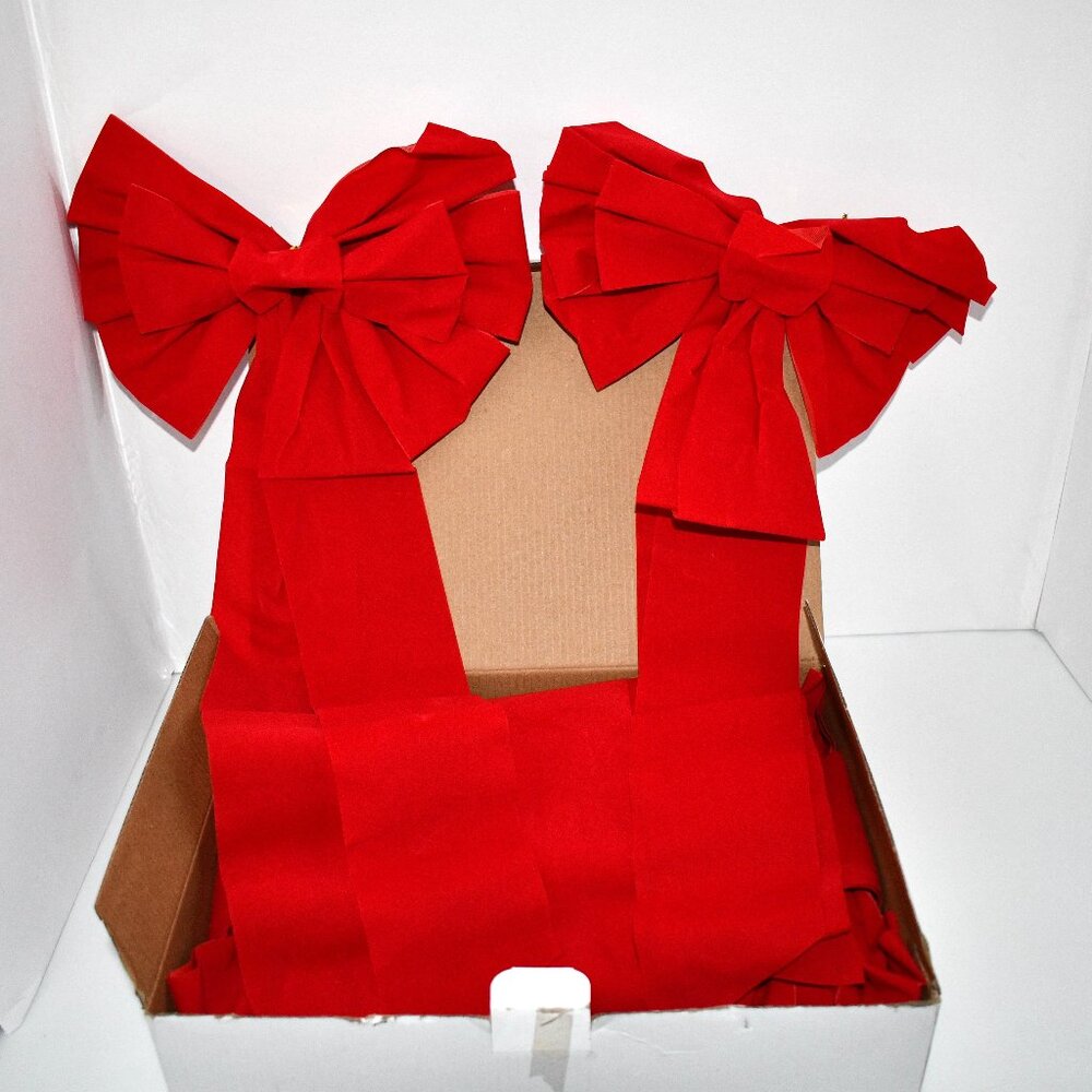 JOYIN 8 Pack Christmas Red Velvet Bows | 26" Long x 10" Wide | NWT Brand: JOYIN